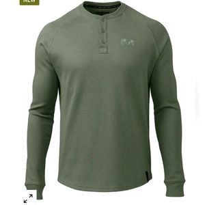 KUIU Base Camp Waffle Knit Henley. Size L.